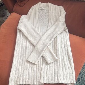 Women's Cream Open-Front Sweater